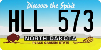 ND license plate HLL573