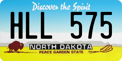 ND license plate HLL575