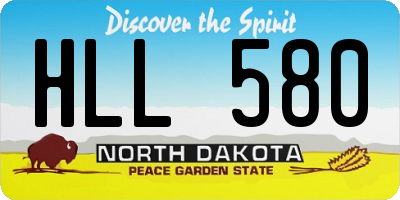 ND license plate HLL580