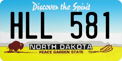 ND license plate HLL581