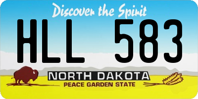 ND license plate HLL583