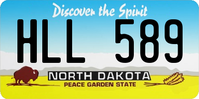 ND license plate HLL589