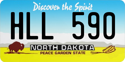 ND license plate HLL590