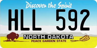 ND license plate HLL592