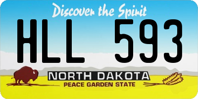 ND license plate HLL593