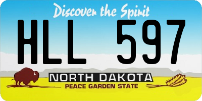 ND license plate HLL597