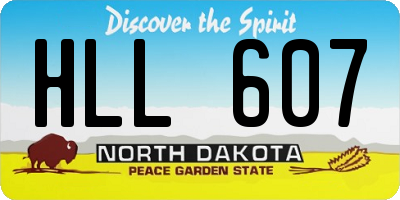 ND license plate HLL607