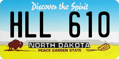 ND license plate HLL610