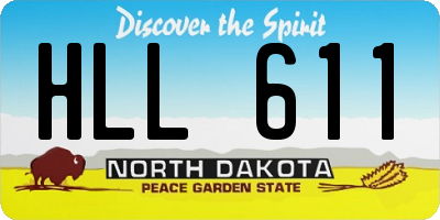 ND license plate HLL611