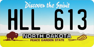 ND license plate HLL613