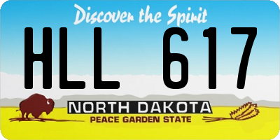 ND license plate HLL617