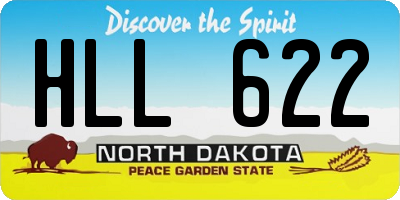 ND license plate HLL622