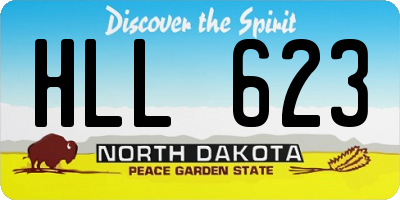 ND license plate HLL623