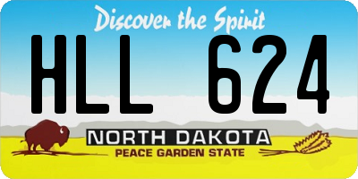 ND license plate HLL624