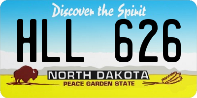 ND license plate HLL626