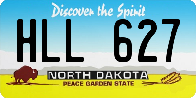 ND license plate HLL627