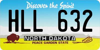 ND license plate HLL632