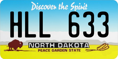 ND license plate HLL633