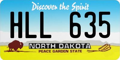 ND license plate HLL635
