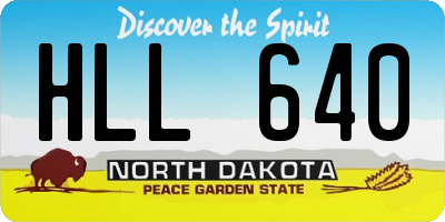 ND license plate HLL640