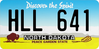 ND license plate HLL641