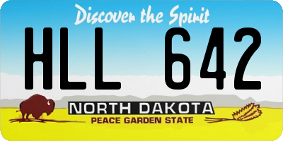 ND license plate HLL642