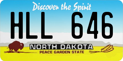 ND license plate HLL646