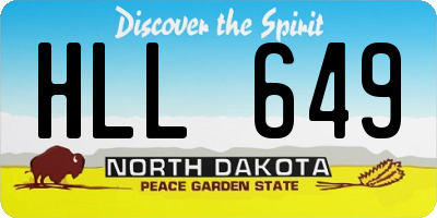 ND license plate HLL649