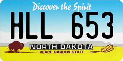 ND license plate HLL653