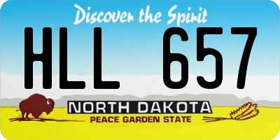 ND license plate HLL657
