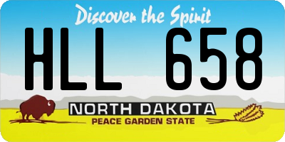 ND license plate HLL658