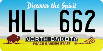ND license plate HLL662