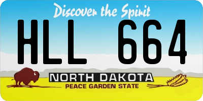 ND license plate HLL664