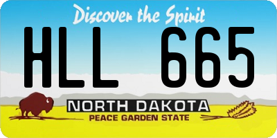 ND license plate HLL665