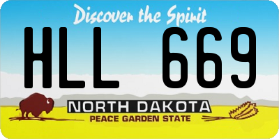 ND license plate HLL669