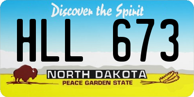 ND license plate HLL673