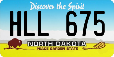 ND license plate HLL675