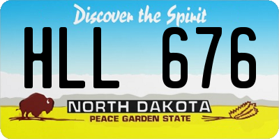 ND license plate HLL676
