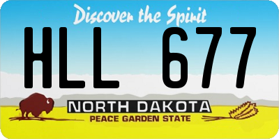ND license plate HLL677