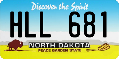 ND license plate HLL681