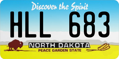 ND license plate HLL683