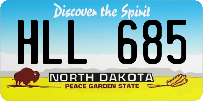 ND license plate HLL685