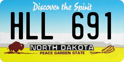 ND license plate HLL691