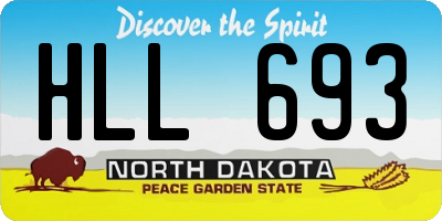 ND license plate HLL693
