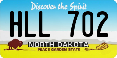 ND license plate HLL702
