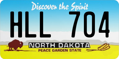 ND license plate HLL704