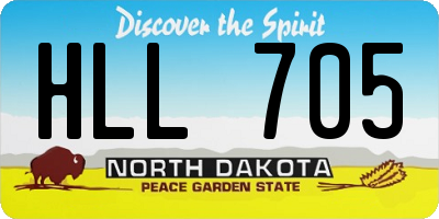 ND license plate HLL705