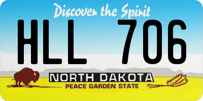 ND license plate HLL706