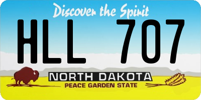 ND license plate HLL707