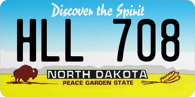 ND license plate HLL708